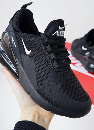 Nike air max 270 black жіночі кросівки чорні розмір 40/25,5см