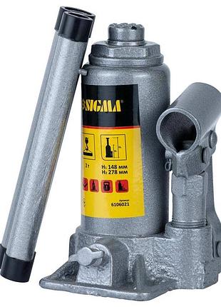 Домкрат гідравлічний пляшковий sigma standard 2т (148–278 мм) 6106021