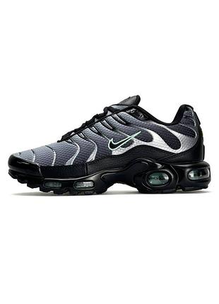 Мужские кроссовки nike air max plus new black grey silver