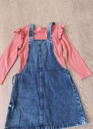 Джинсовый сарафан для девочки 6-7 лет 2