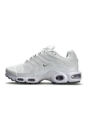 😍 женские кроссовки nike air max plus white silver