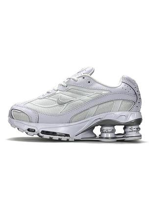 😍 женские кроссовки nike x supreme shox ride 2 sp white