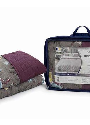 Покрывало 180*210 plum wineprinted 10055-9 zigzag big сумка тм arcloud