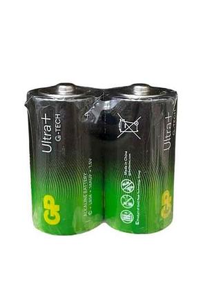 Батарейка лужна lr14/c ultra plus alkaline 14aup21-s2 2шт (спайка) тм gp