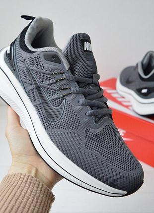 Nike zoom winflo gray black чоловічі кросівки сірі з чорним розмір 44/28см