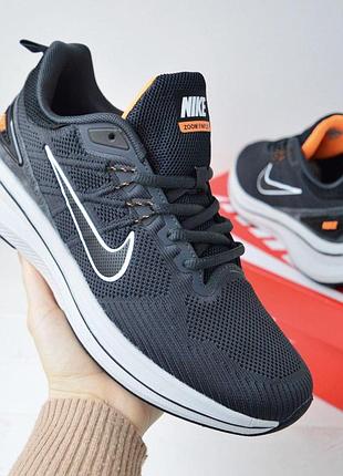 Nike zoom winflo gray orange чоловічі кросівки сірі з жовтогарячим розміром 44/28 см 45