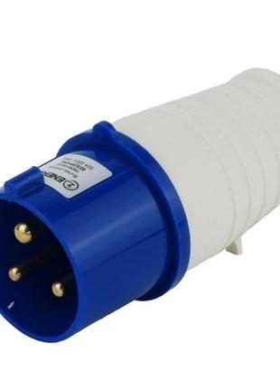 Вилка силовая переносная 32а 220 v ip44 023(2p+pe) energio