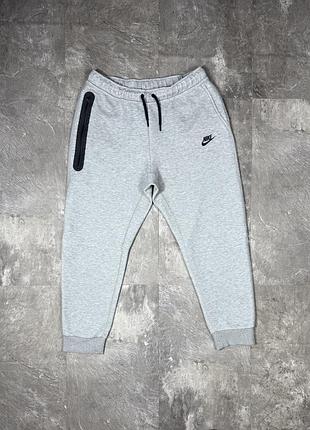 Спортивні штани nike tech fleece найк тех фліс сірі джогери оригінал спортивные штаны джоггеры