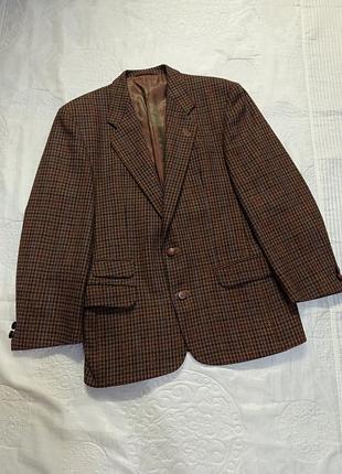 Винтажный мужской пиджак modell 100% шерсть