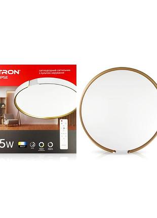 Светодиодный светильник с пультом etron smart eclipse 1-esp-2009 45w gold&white ip20