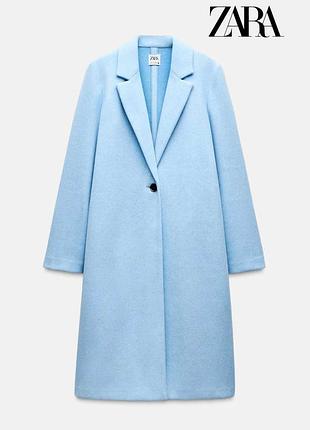 Легкое демисезонное пальто zara / голубое