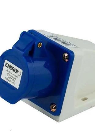 Розетка силовая стационарная 32а 220 v ip44 023(2p+pe) energio