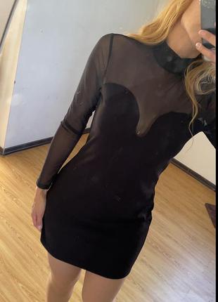 Чорна сукня h&m міні 2