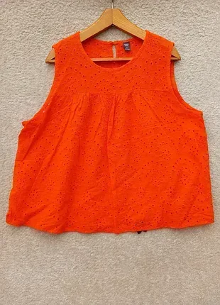 Блуза из прошвы,р52-54🧡🧡🧡