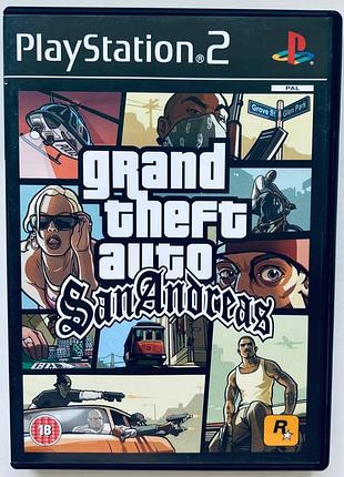 Grand theft auto san andreas, б/в, англійська версія - диск для playstation 2