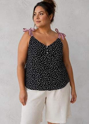 Стильний топ у горошок kiabi plus size