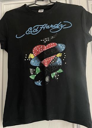 Ed,hardy нова/ ідеальний стан  футболка , бавовна розмір l