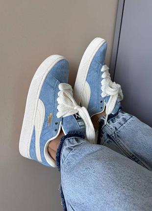 Puma suede xl blue horizon-white