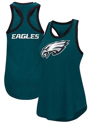 Women's philadelphia eagles g-iii 4her by carl banks midnight green team tater tank top xl