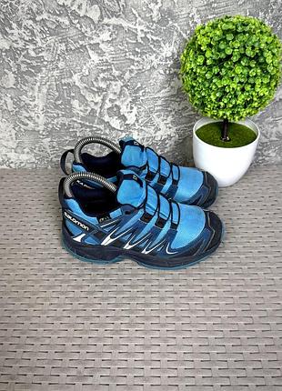 Salomon waterproof xapro кроссовки 31 трекинговые голубые