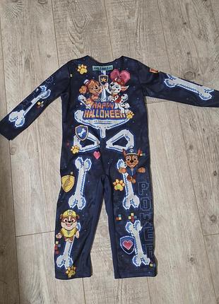 Костюм paw patrol з піксельними кістками та написом «happy halloween»2-3 роки
