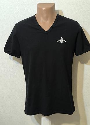 Футболка vivienne westwood stretch orb v-neck разм.л-м,новая, оригинал