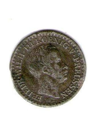 Германия королевство пруссия герман глюк iii 1 серебряный платья1824 год серебро 0.220, 2.19g, ø 18.5mm no3839