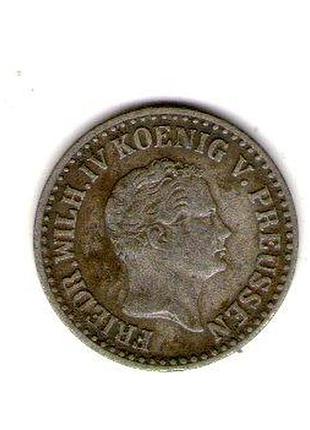 Германия королевство пруссия герман глюк иv 1 серебряноекарство1846 год серебро 0.220, 2.19g, ø 18.5mm no3837