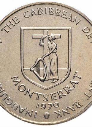 Монтсеррат 4 долларов, 1970 год фао медно-никелевый сплав, 28.3g, ø 38.5mm редкая no4147
