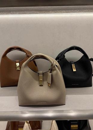 Сумка charles & keith chance turn-lock bucket bag міні сумка через плече