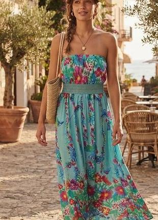 Яркий летний сарафан-макси h&amp;m, ткань хлопок - модал (plus size) р.54-58