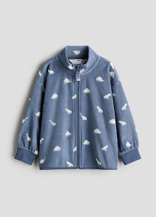 2-4/4-6 лет h&amp;m новая фирменная кофточка кофта толстовка флисовая флисовая флиска мальчишки динозавры
