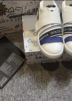 Шкіряні снікери dolce & gabbana