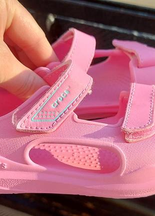 Crocs 9, сандалии розовые