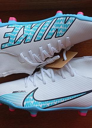 Футбольные копочки nike mercurial superfly 9 club fg/mg dj5959-146 оригинал новые р.37.5