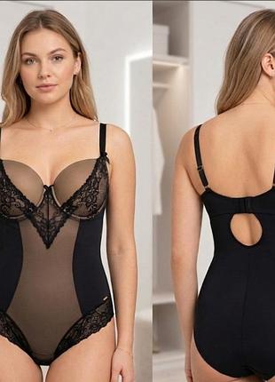 Елегантне стягуюче боді-корсет із мереживом від matalan (розмір 38c)