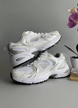 Стильные женские кроссовки new balance 530 silver white
