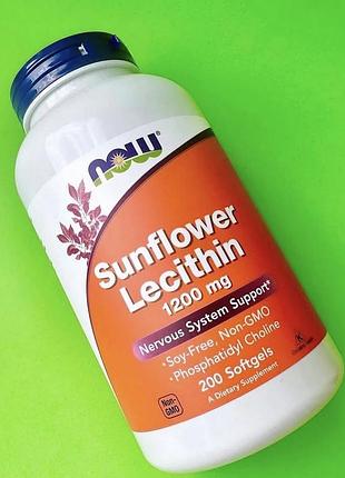 Лецитин соняшниковий now foods 200 капсул