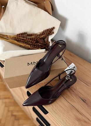 Слінгбеки туфлі mango slingback heels 🤎