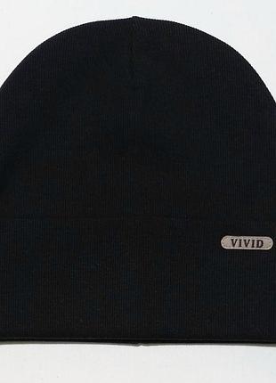 Демісезонна шапка vivid kraft 30115 56см (р) чорний