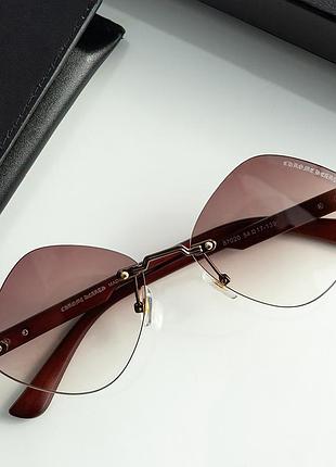 Женские брендовые безоправные очки chrome hearts (20870) brown