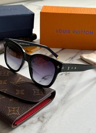Жіночі сонцезахисні окуляри lv (1523) black lux
