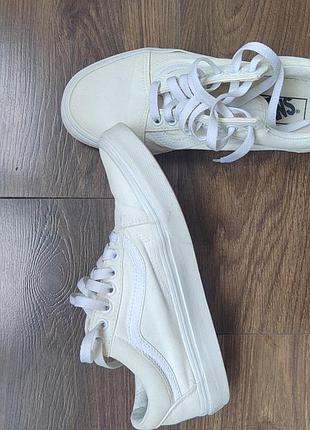 Кеды vans оригинал 39 размер, белые, унисекс