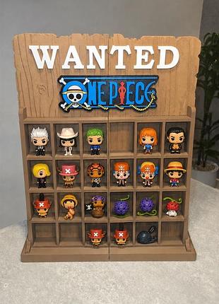 🏴‍☠️ one piece wanted — тематичний стенд для фігурок kinder joy. підставка для фігурок ван піс кіндер джой