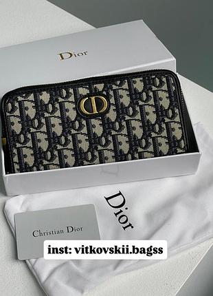 Гаманець 30 montaigne wallet blue oblique jacquard🤍