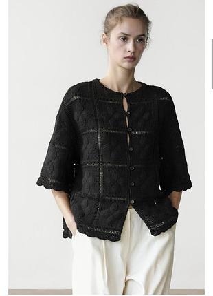 Кардиган кроше massimo dutti
