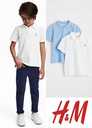 Футболка  👕 поло h&m 6-8 років, 122-128 см шкільна футболка теніска