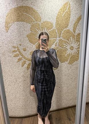 Сукня міді розмір м смугастий принт primark