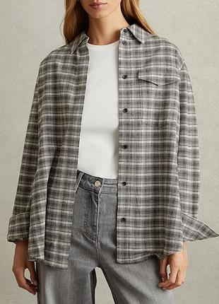 Reiss — рубашка из вискозы и шерсти 82/18 в скола шерсть