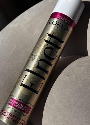 Лак для фарбованого волосся з уф-фільтром l’oreal paris elnett, 300 ml